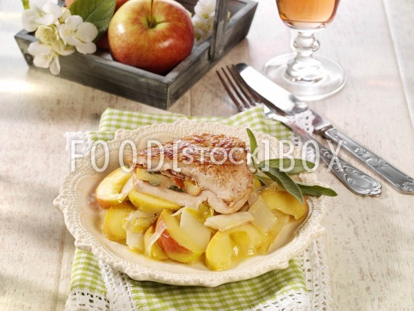 Puten-Saltimbocca mit Apfel 2