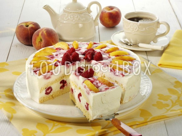 Pfirsich-Himbeer-Torte